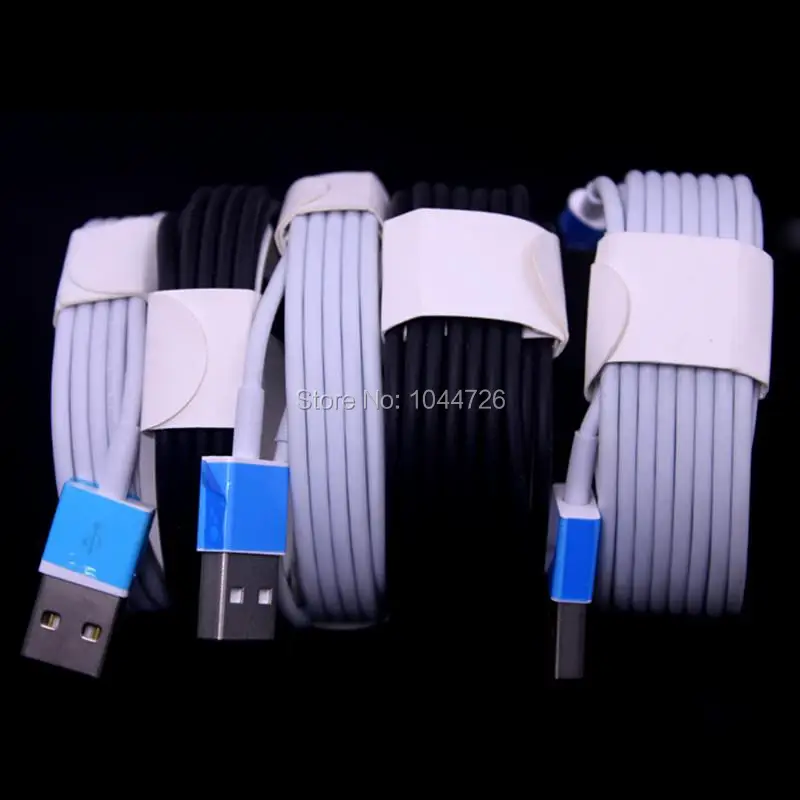 100 шт./лот белый черный 1 м 2 3 8 pin usb кабель для телефона 6 7 plus mp3 ПК Быстрая