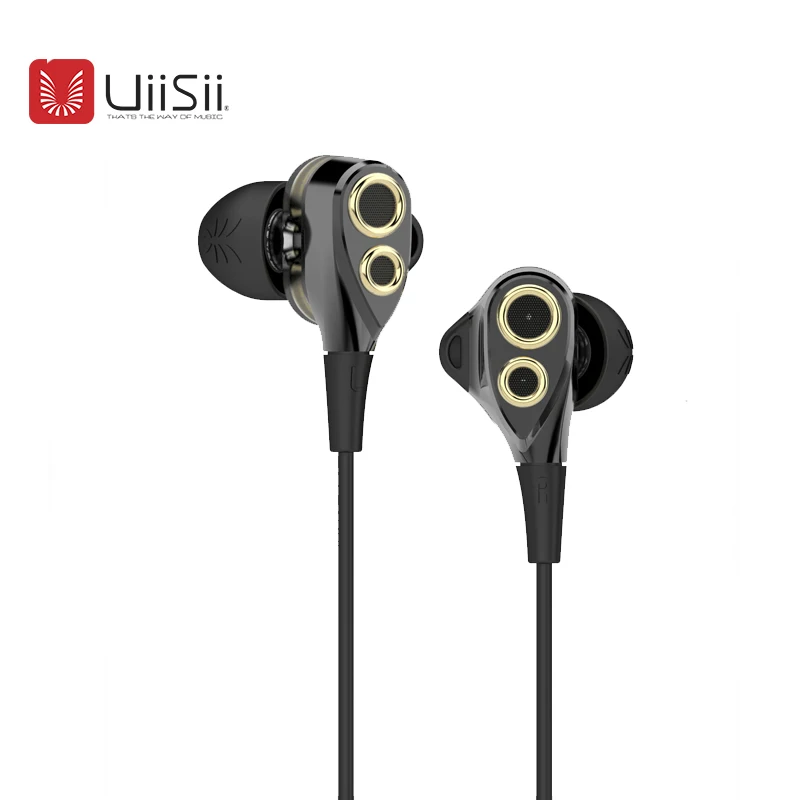 BA T8 Hi Fi наушники вкладыши с двойным динамическим музыкой шумоподавлением