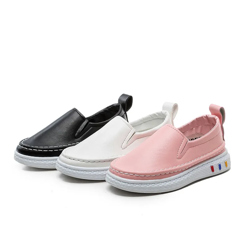 2017 the new children set foot boy girl low for a little white leather fashion leisure shoes sneakers | Детская одежда и обувь