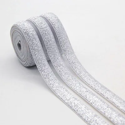 5017 GTsilver5cm Резинка 50 мм черно-белая эластичная лента черно-белая кружевная сетчатая одежда платье для девочек Женская одежда для шитья ручная работа 1 м - Цвет: 5017 GTsilver5cm