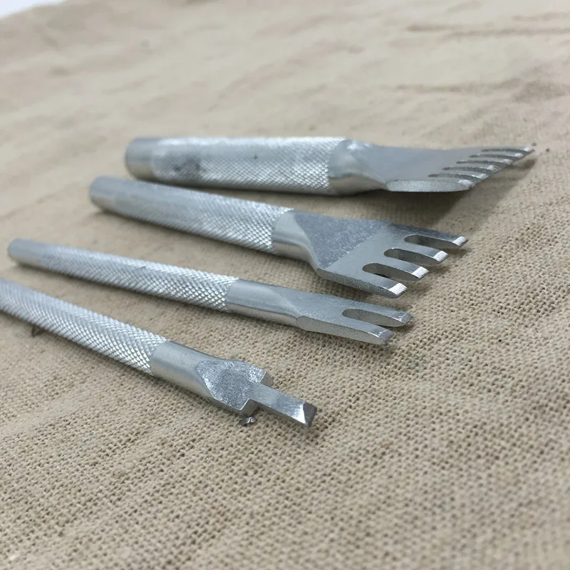 4 шт./компл. DIY плоское долото из нержавеющей стали инструменты для работы с кожей