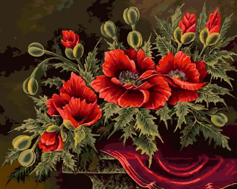 Безрамная картина маслом по номерам краска номеру для домашнего декора 5065