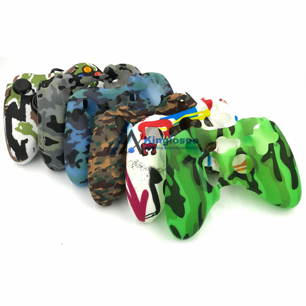 Камуфляжный силиконовый гелевый мягкий резиновый чехол для Xbox 360 игровой контроллер