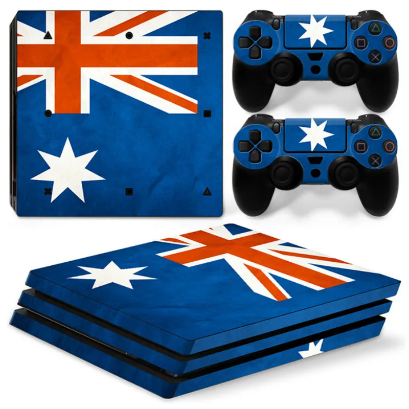 7 Многоцветная виниловая кожа для PS4 Pro наклейка консоль+ 2 контроллера наклейка PCV наклейка для sony Playstation 4 Pro Аксессуары для игр - Цвет: 7