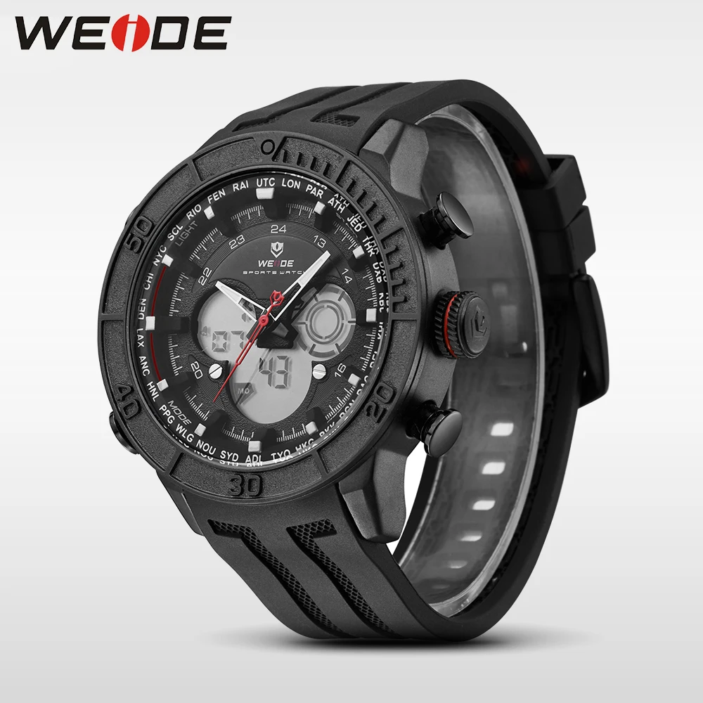 WEIDE 6308 Подлинная Роскошная relogio esportivo аналоговые спортивные часы цифровые