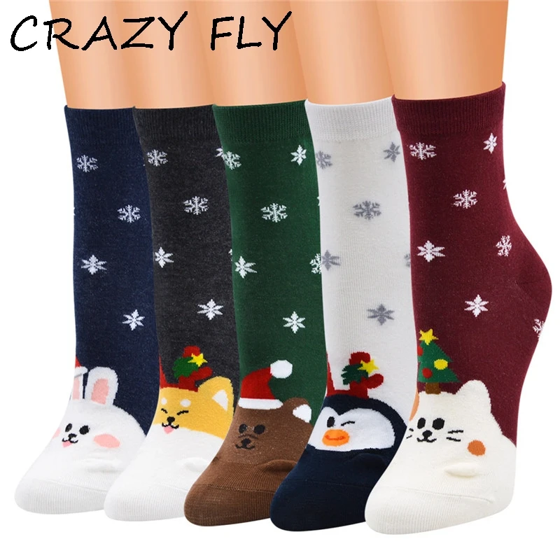 Магазин Crazy Fly Dames Mode осень зима Рождественская серия мультфильм Patroon Vrouwen Meisje Trend