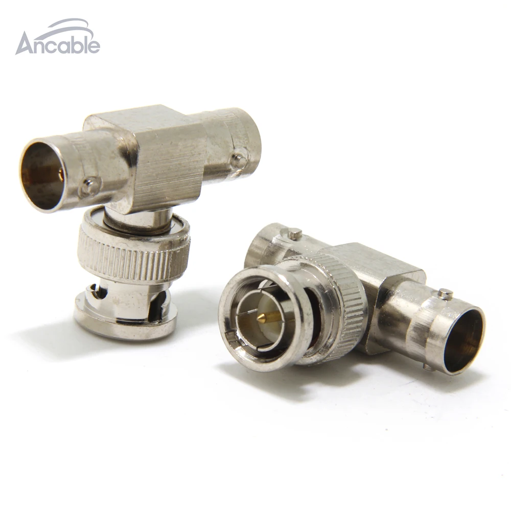 

Ancable 2-Pack High Quality BNC Male to Dual BNC Female Plug T-Shape for Security CCTV DVR Camera System
