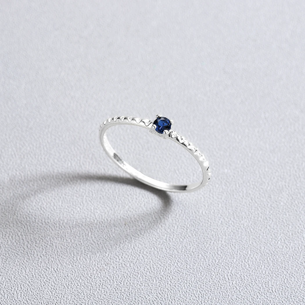 Kinitial модные геометрические кольца с синим кристаллом для женщин девушек