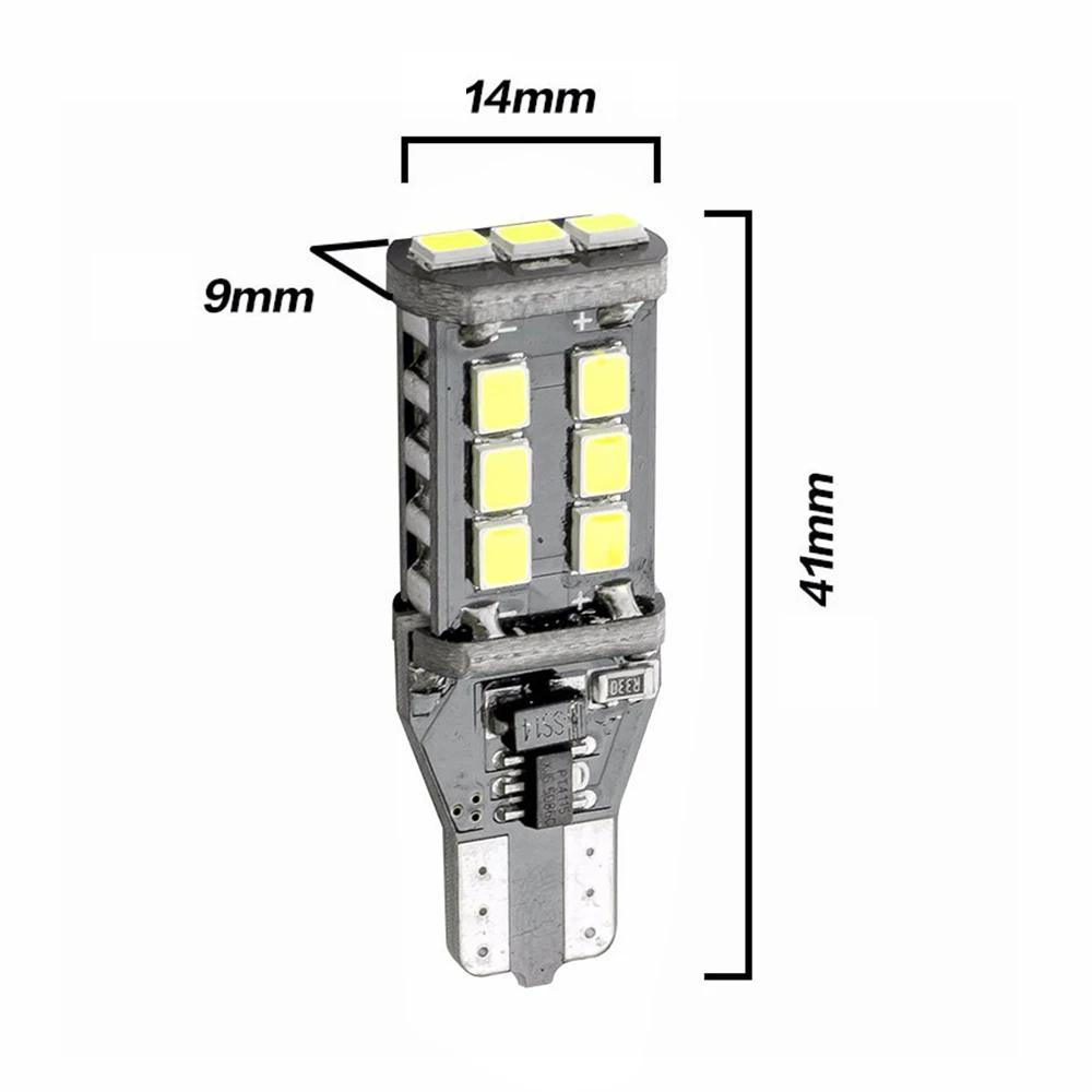 1 шт. светодиодный W16W T15 2835 15SMD Прохладный Canbus автомобильный обратный резервный