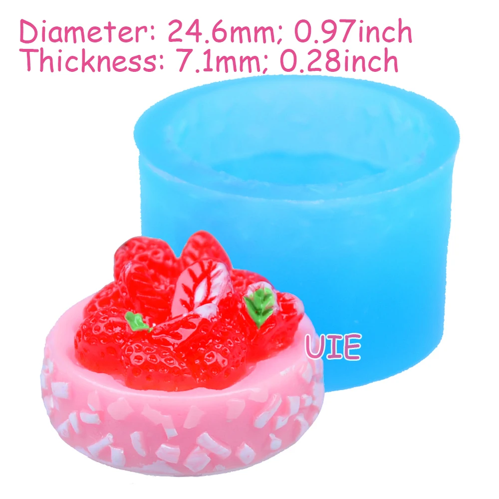 GYL212U 24 6 мм 3D клубничный торт Силиконовая формочка-формочка для десерта помадка