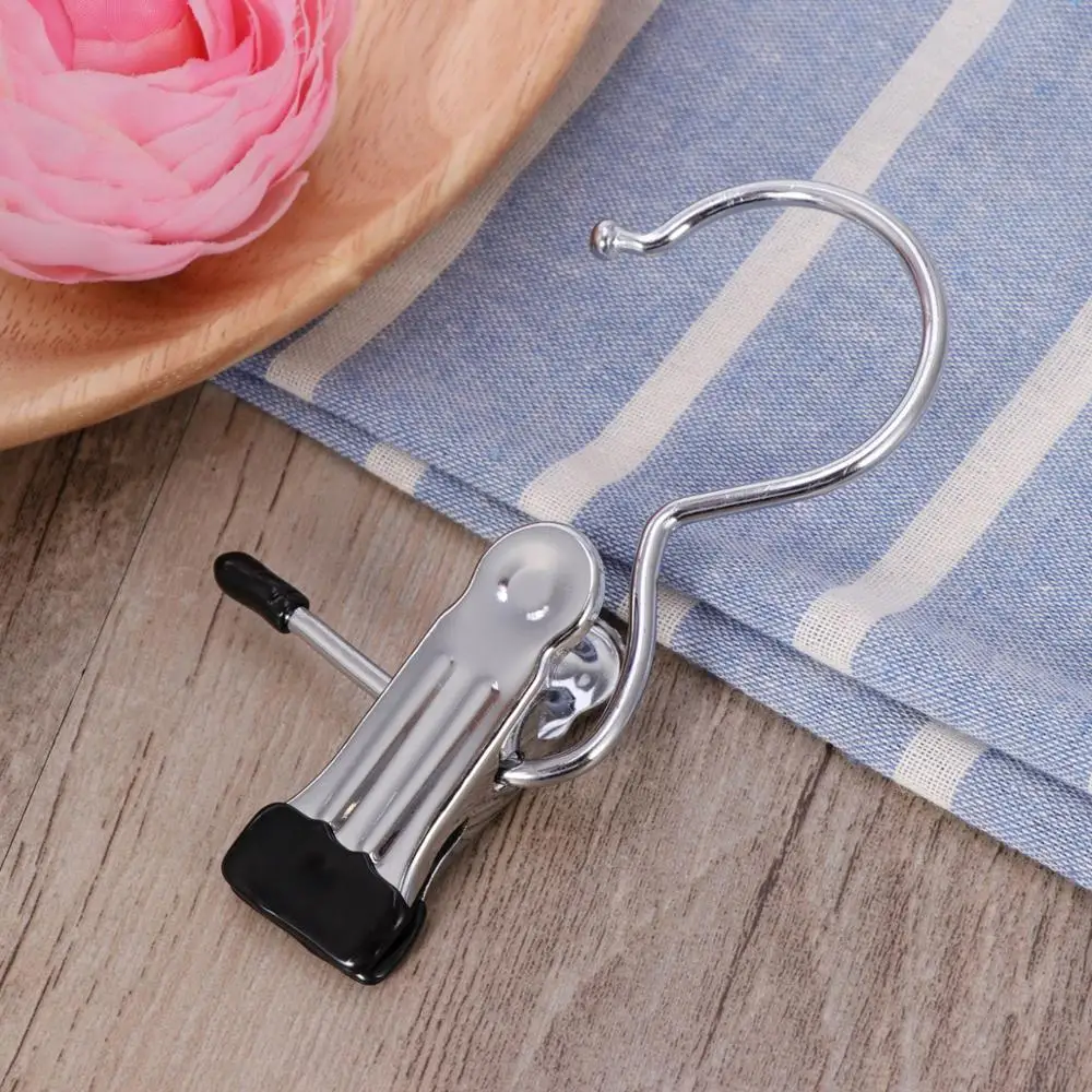 

OUNONA Stainless Steel Clothes Pegs Photo Paper Hanger Pins Clips Household Clamps Underwear Drying Rack Socks Clips Pegs