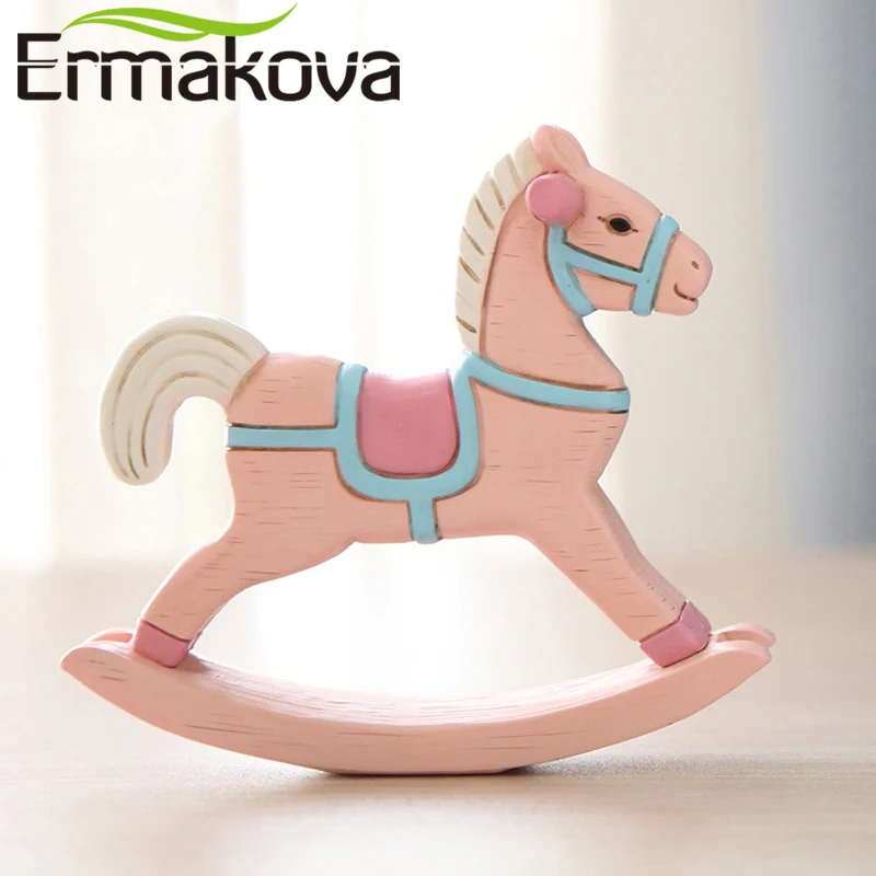 ERMAKOVA набор из 2 фигурок лошадей статуэтка лошади качалка милое животное ремесла