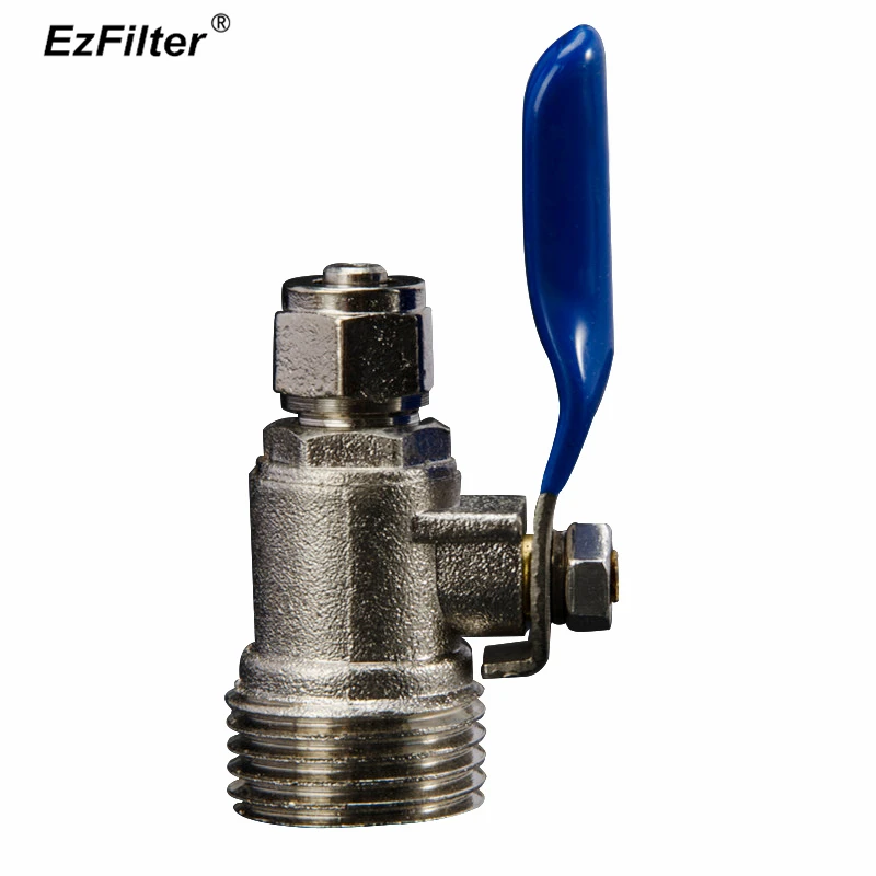 2 шт. 1/2 &quotBSP резьба на 1/4&quot шланг PE труба металлический шаровой клапан впускной