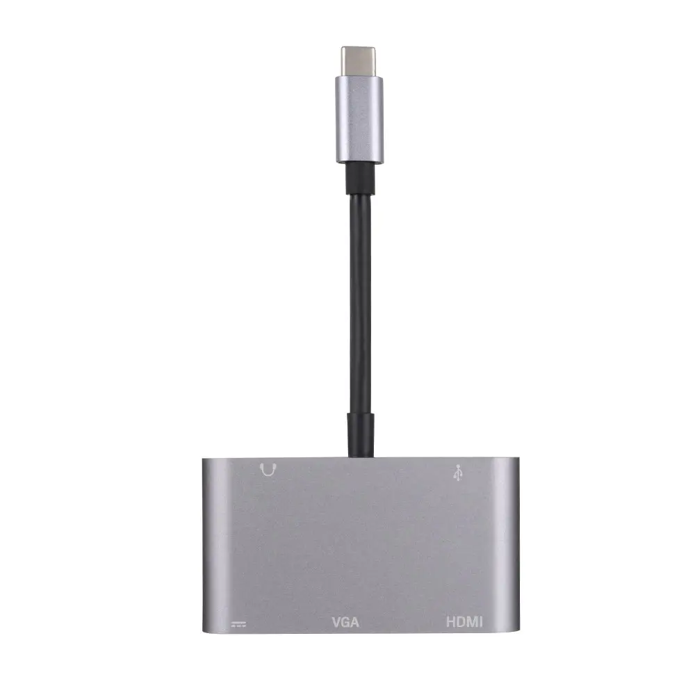 USB 3.0 C Type к HDMI совместим с VGA и USB3.0 OTG женским зарядным устройством аудиоадаптером