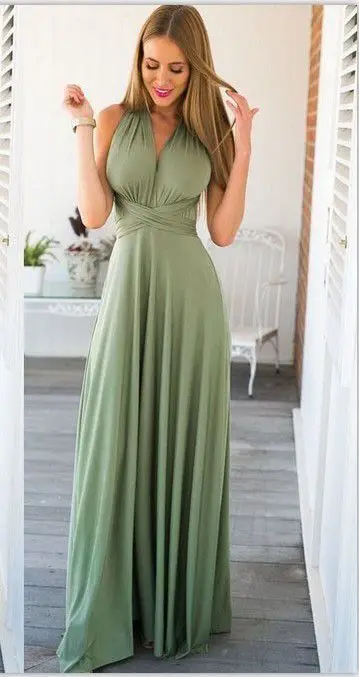 Женское многослойное платье трансформер Макси Boho длинное Бандажное летнее для