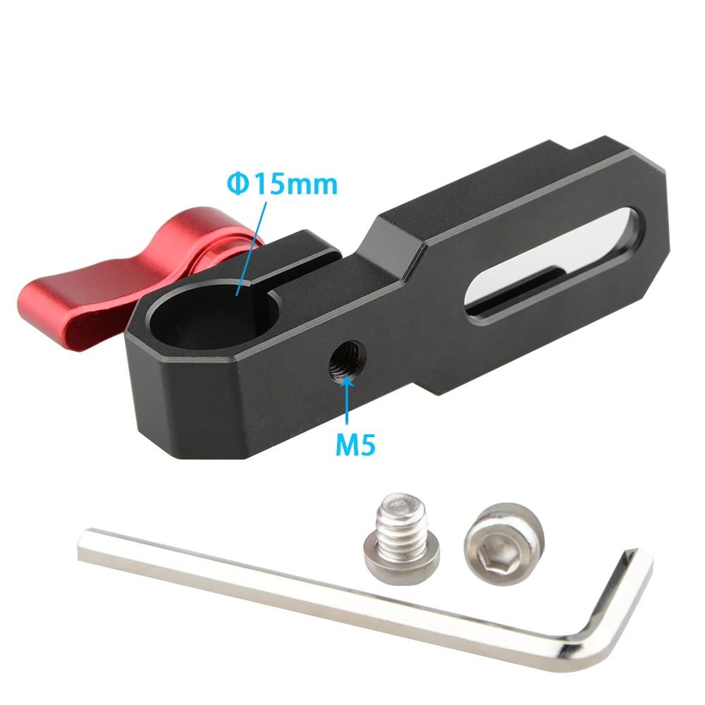 CAMVATE Single 15 мм стержневой зажим с холодным башмаком (Red Wingnut) C1663|15mm rod clamp|rod clamp15mm |