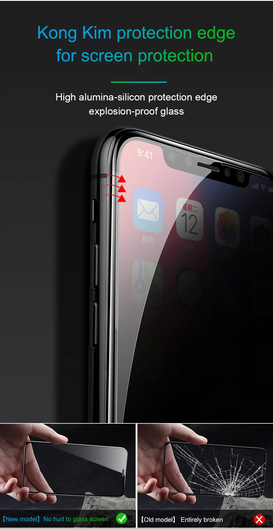 Защитная пленка Baseus для iPhone X 10, Xr, Xs Max, защитная пленка, полное покрытие, закаленное стекло для iPhone Xs