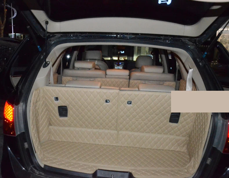 Волоконно-кожаный коврик для багажника автомобиля hyundai veracruz 2006 2007 2008 2009 2011 2012 2013
