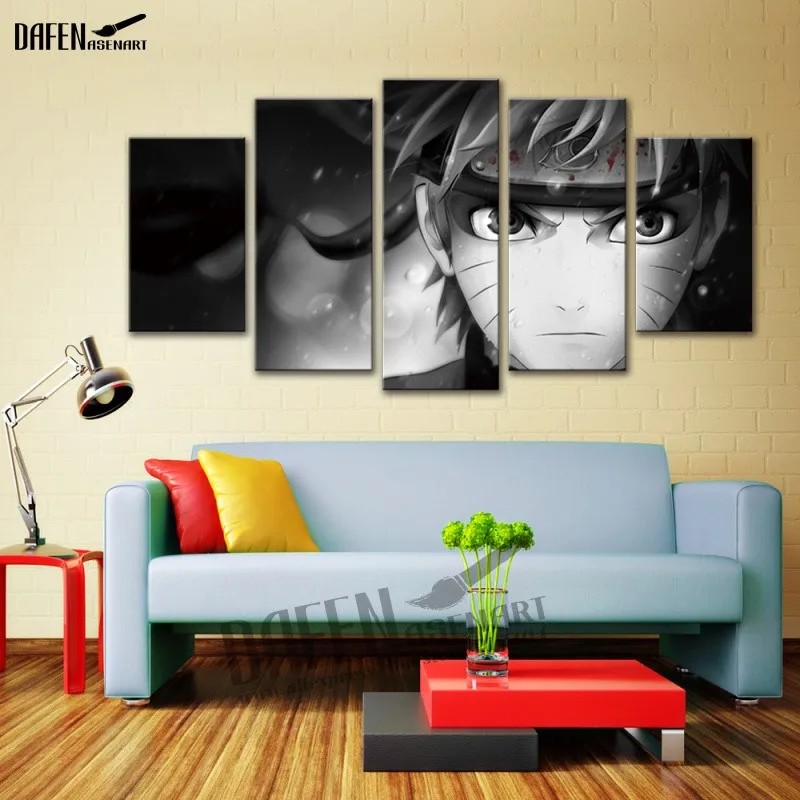 HD холст Картины 5 Панель в японском стиле «Hatsune постер Naruto Аватар Wall Art home Decor холст для живописи плакат и печатная графика