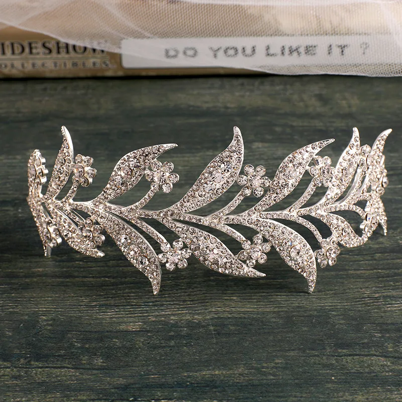 Винтажные серебряные тиары корона для свадьбы аксессуары волос кристальная