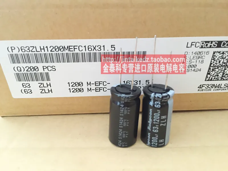 2019 hot sale 10pcs/30pcs Rubycon electrolytic capacitor long life 63V 1200UF ZLH International Deutschland toys free shipping |