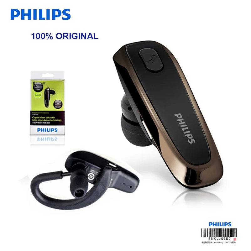 Оригинальный Philips SHB1700 наушники с литиевой Батарея Bluetooth 4 0 Шум снижение Функция
