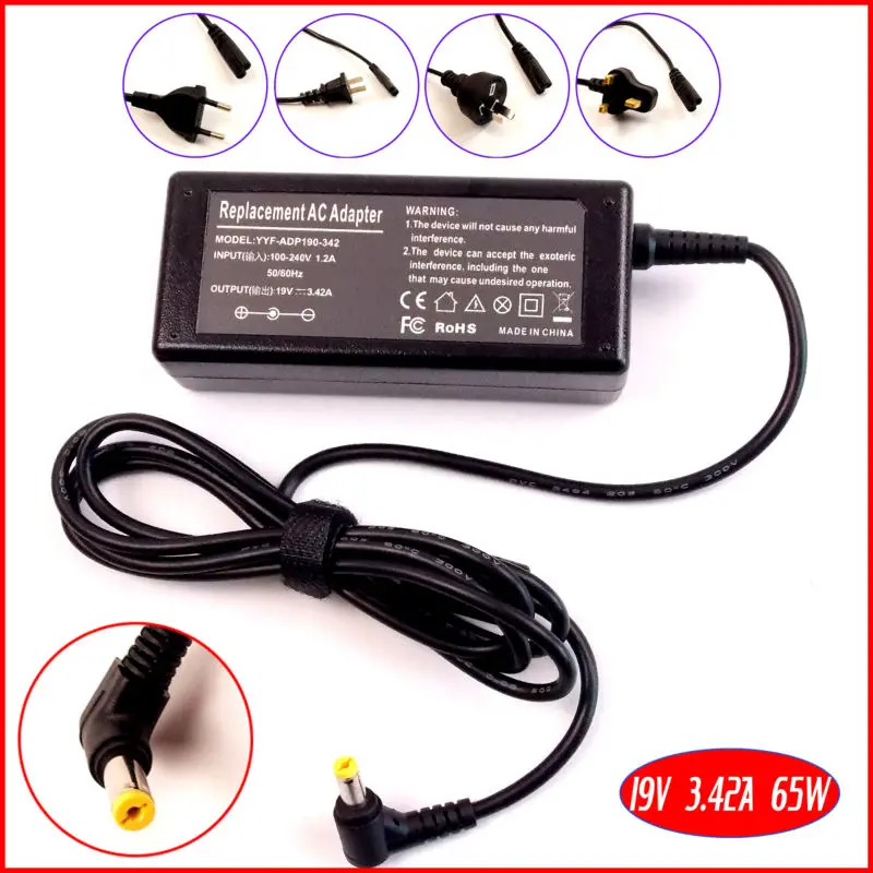 

19V 3.42A Laptop Ac Adapter Charger for Acer Aspire 2000 2001 2002 2010 2012 2013 2014 2016 2020 2026 1203 1410 1810 1200