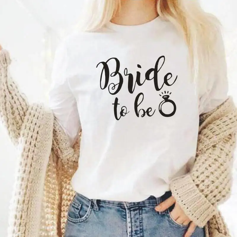 Модная женская футболка с надписью Bride To Be повседневные хипстерские женские