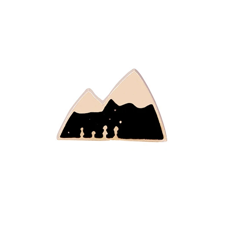 Mountain Black Новейшие Броши с героями мультфильмов для путешествий, велосипедная обувь, горный велосипед, эмалированные булавки, брошь для мужчин и женщин, милая одежда, кнопки, значки, ювелирные изделия - Окраска металла: Mountain Black