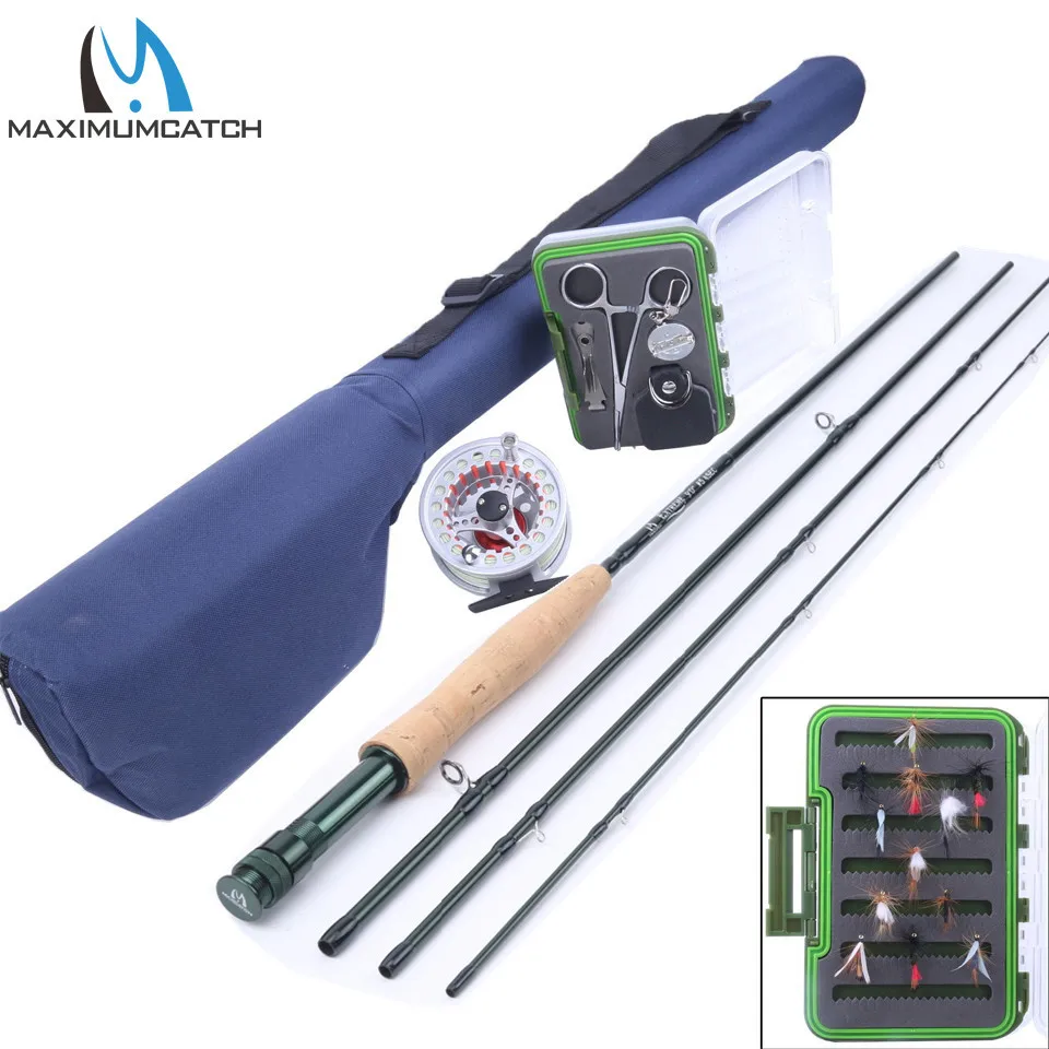 Maximumcatch 3 8WT 8 4 9FT Fly Rod & Reel Line Box Рыболовный Инструмент Комбо|fly rod|combo reelfly rod reel |