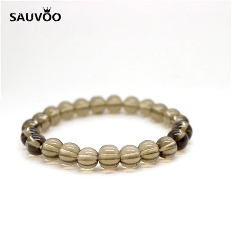 Женский прозрачный браслет Sauvoo 5 шт. желтый фиолетовый 8 мм|beaded jewelry|bangle jewelrybeaded bangle
