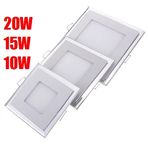 Акриловая + стеклянная Двухцветная светодиодная панель освещения S 10 Вт 15 20