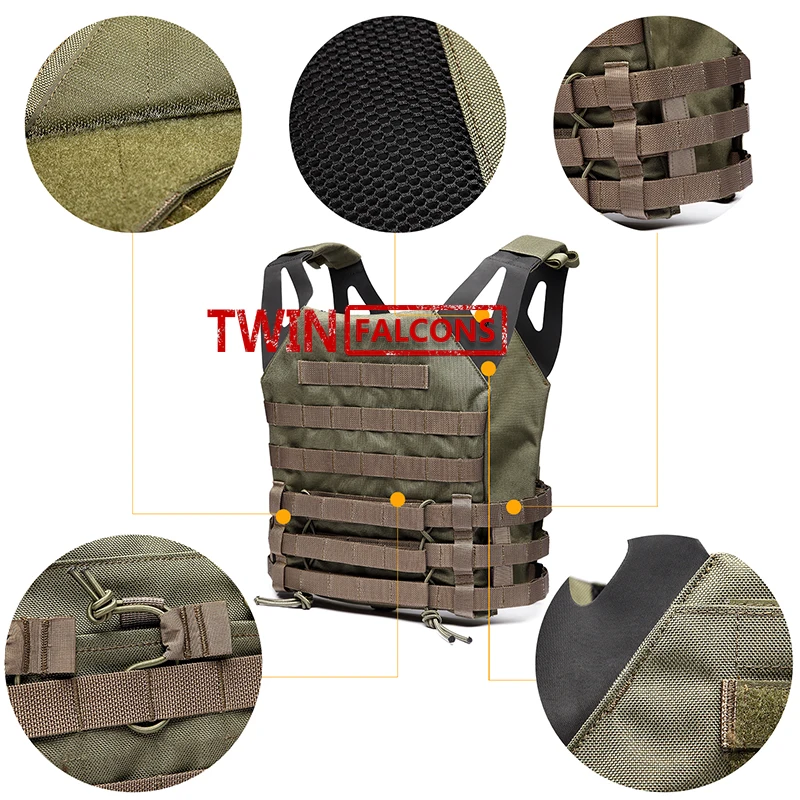 Airsoft 1000D Molle тактический жилет JPC пуленепробиваемый жилет пластина Перевозчик Пейнтбол Wargame военный охотничий полицейский TW-VT01