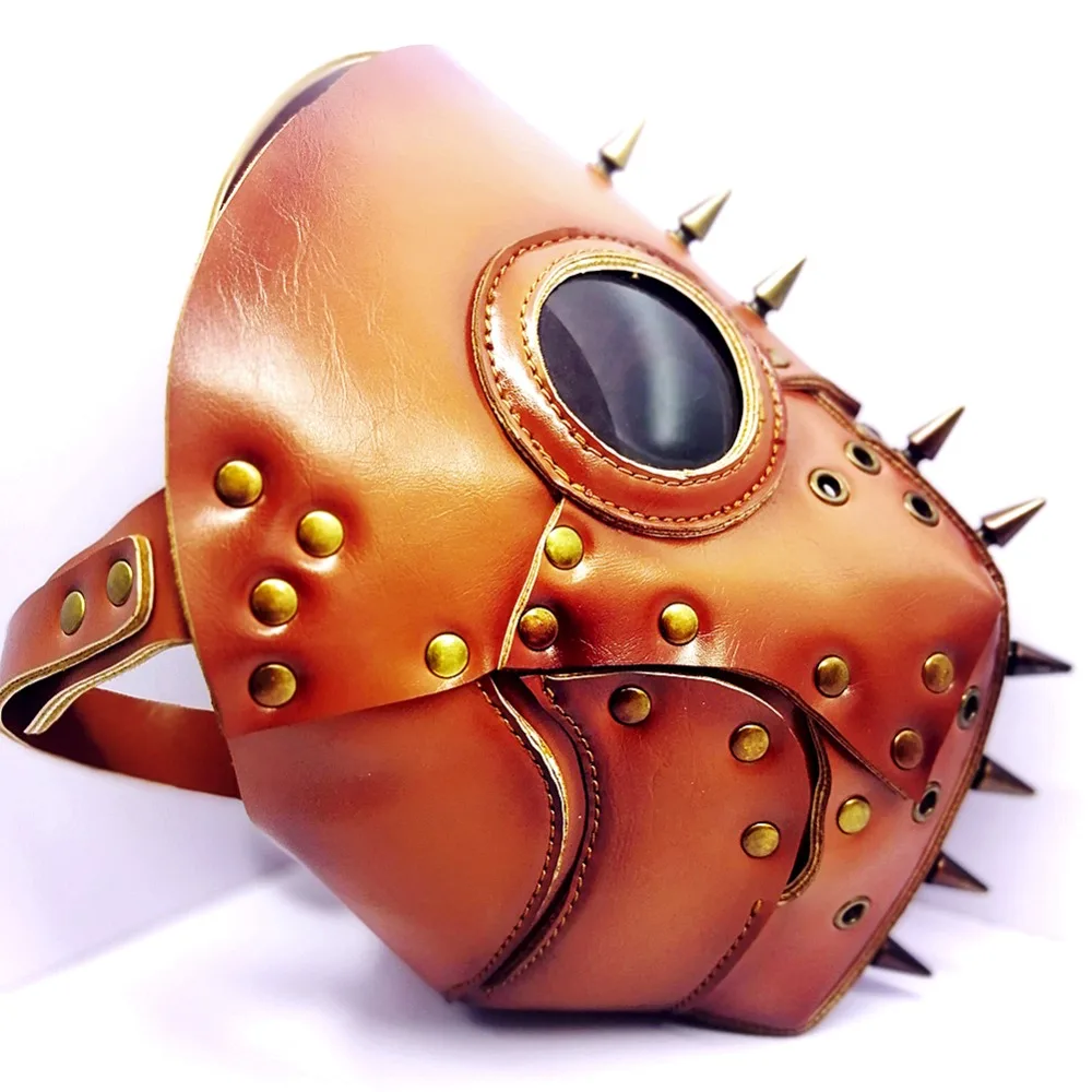 GEARDUKE Devil Grimace Маска Костюм в стиле стимпанк для косплея чума маска Хэллоуин унисекс костюм театральный реквизит Горячая новинка коричневые ПУ маски