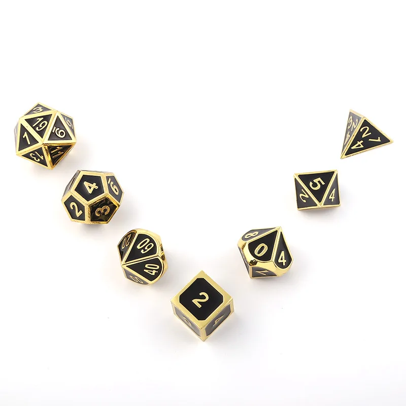 Металлические кости медный черный дракон и подземелье 7 шт./компл. настольная