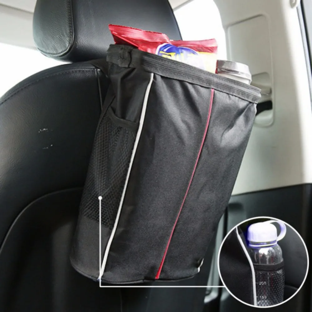 

Waterproof Car Litter Bag Seat Back Storage Trash Can Auto Vehicle Garbage Rubbish Container Bin Headres Sundries Wrap
