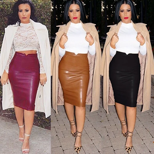 Для женщин пикантные Высокая Талия Тонкий Хип карандаш Bodycon Клубная одежда