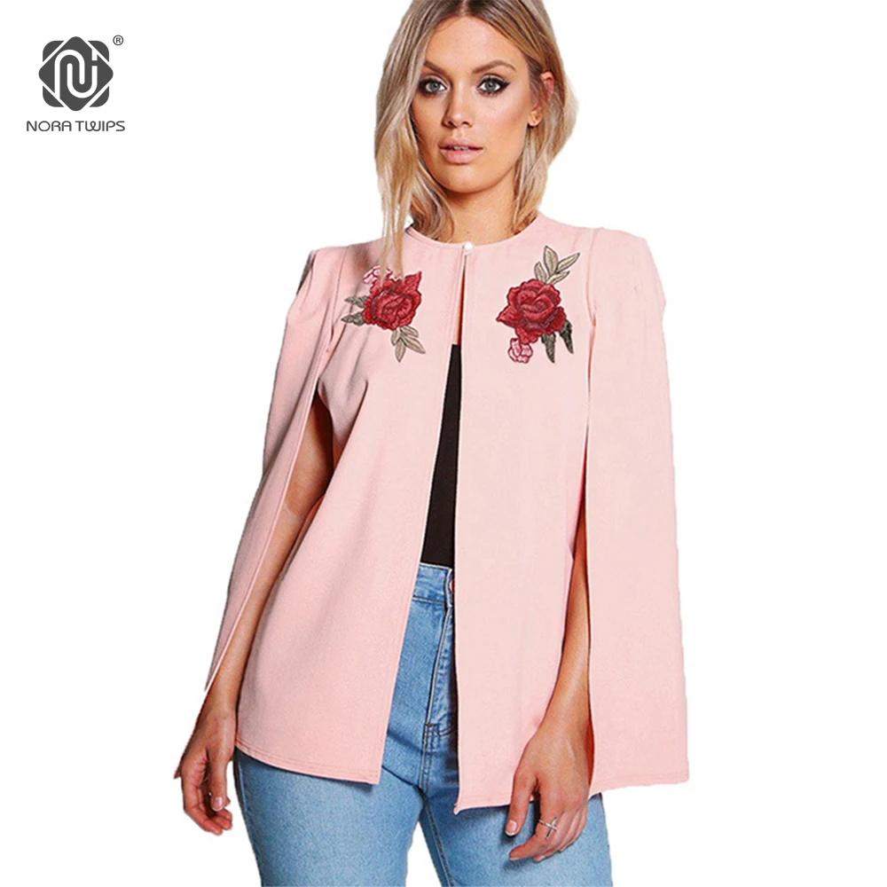 NORA TWIPS 2017 Новая модная женская верхняя одежда пальто Розовое свободное с одной