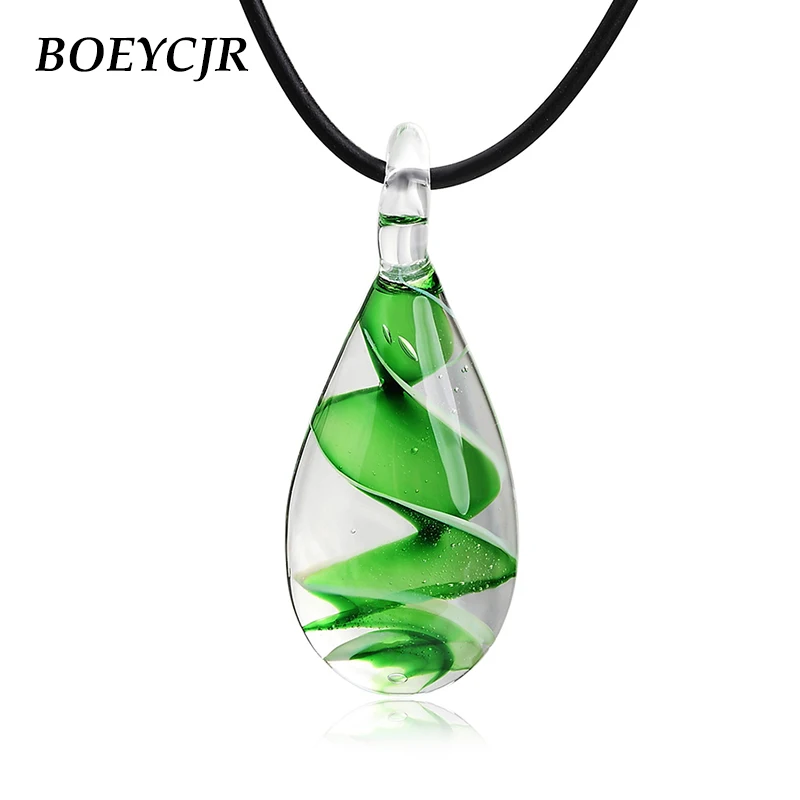 Ожерелье BOEYCJR с подвеской в виде капли воды 5 цветов|glass necklace|drop necklacependant necklace |