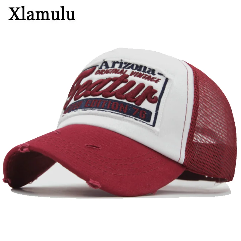 Xlamulu брендовая модная Женская бейсбольная Кепка Snapback с вышивкой сетчатые шапки для мужчин Casquette Мужская кепка Дальнобойщик Gorras Bone папа Кепка s