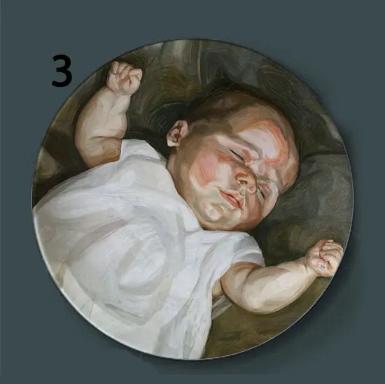 Lucian Freud Paintign декоративная тарелка, подвесная тарелка, духовный мир, керамическое блюдо, реалистичный характер, живопись, ирландский паб, Декор - Цвет: 3