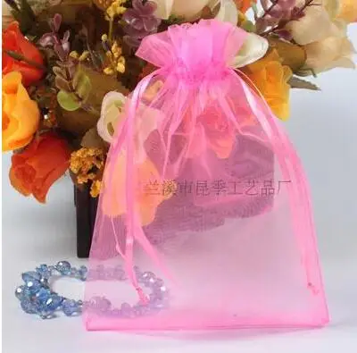 

13x18 см розовая пряжа ювелирный Подарочный мешочек с саше для свадебной печати этикеток 100/Лот Оптовая продажа