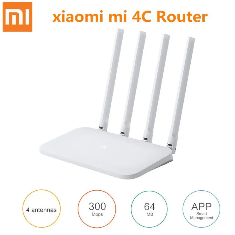 Xiaomi Mi 4C маршрутизатор 300 Мбит/с беспроводной WIFI 5dBi 2 4 ГГц 802.11a/b/g с четырьмя