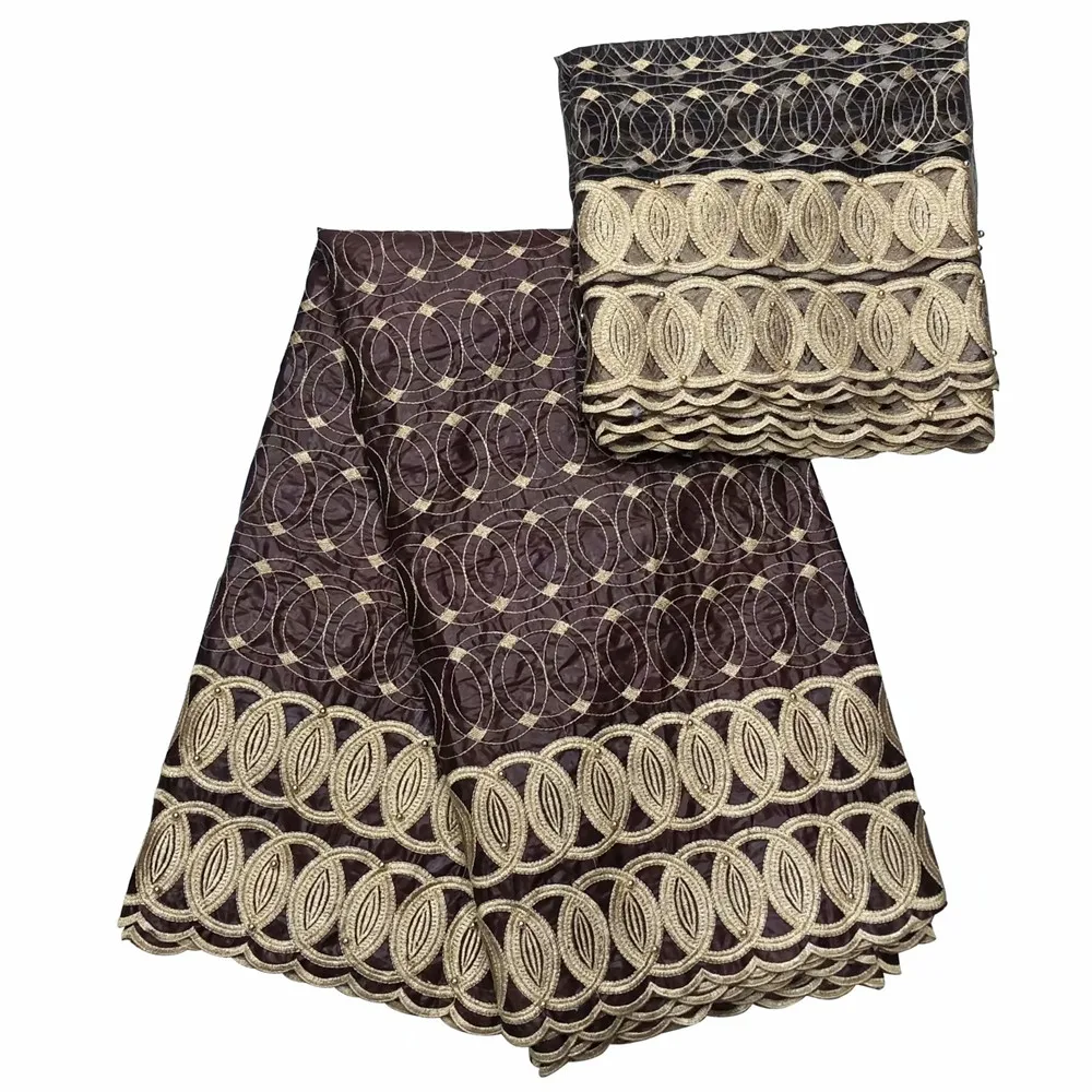 2018 Factory Bazin Riche Fabric Embroidered African Getzner For Men Or Women Cloth 5+2Yards JA28-2 | Дом и сад