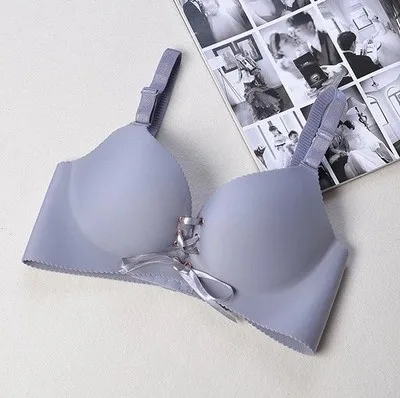 

Sexy Seamless bra Small Breast striped Push Up Belt Pull B Women Smooth Bra one piece big size gather chest sexy bra 32 34 36 38