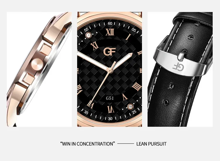 

Mens Watches Top Brand Luxury Hot Man Leather Watch Whatever Late Anyway Letter Watches New Pointer glow erkek kol saati #03