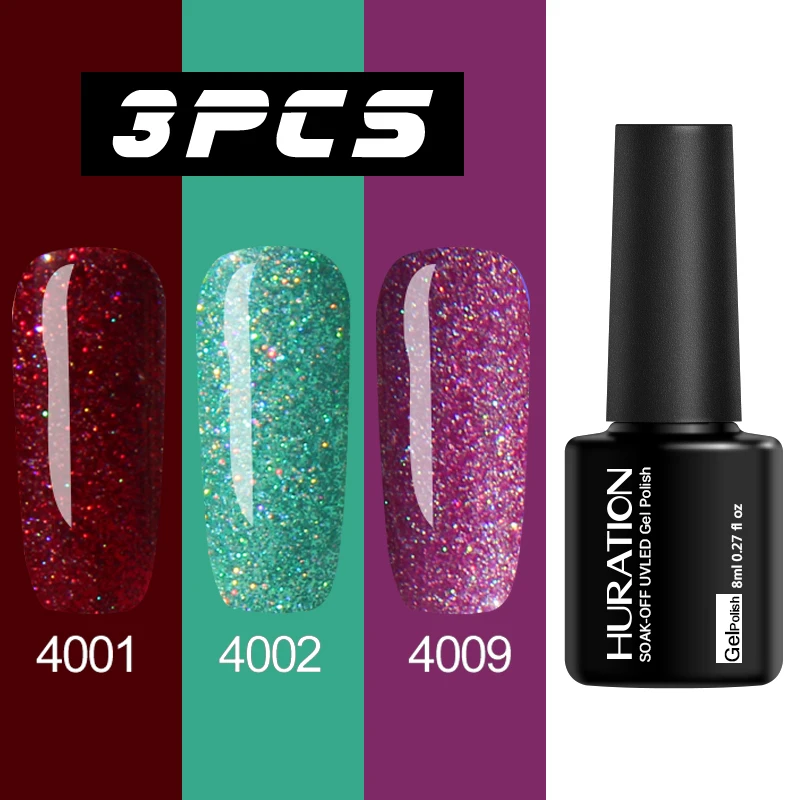 Huration неоновый УФ-гель для ногтей отмачиваемый долговечный Блестящий Звездный