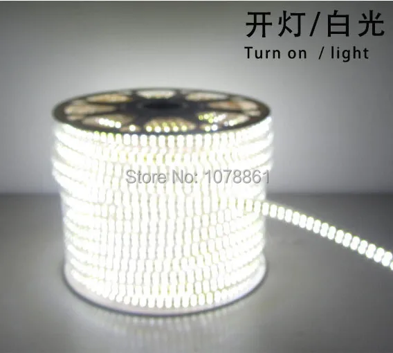 2835 SMD Светодиодная лента 220 В светодиодов/м Двухрядные светодиодные гибкие полосы