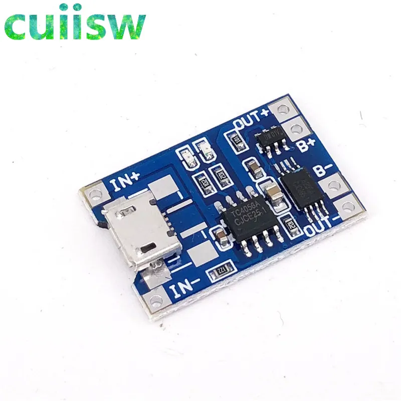 10 шт. Micro USB 5 в 1 а 18650 модуль зарядного устройства литиевой батареи зарядная плата