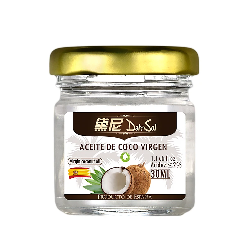 Pressed coconut oil 30ml Spanish original bottle imported edible oil